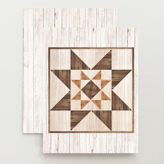 Barn Quilt Star Card Set