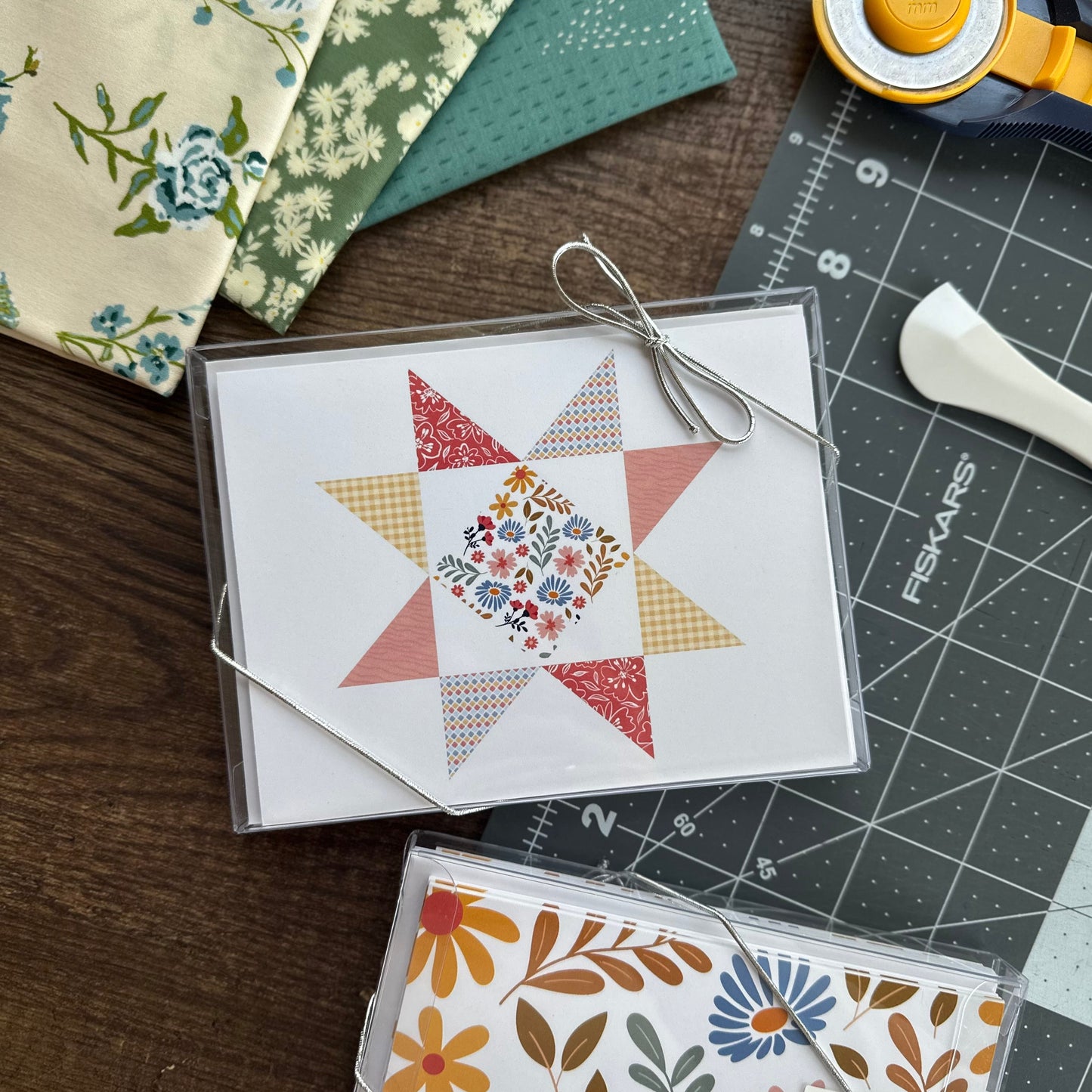 Happy Mail Quilt Star Boxed Set of 6 Note Cards