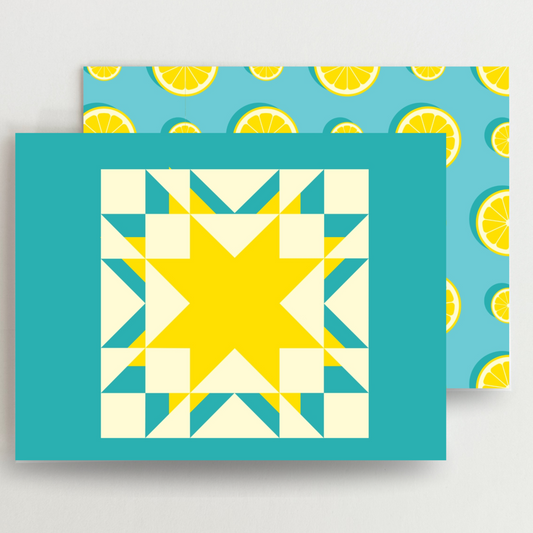 Summer Lemons Blank Note Cards Set