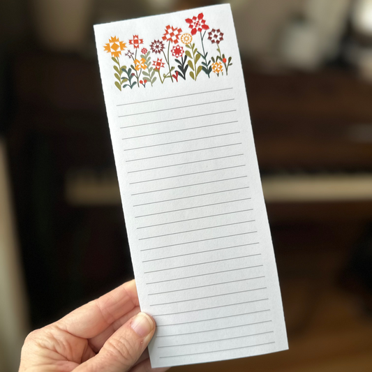 Quilter's Garden Long Notepad