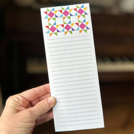 Quilter's Starburst Long Notepad