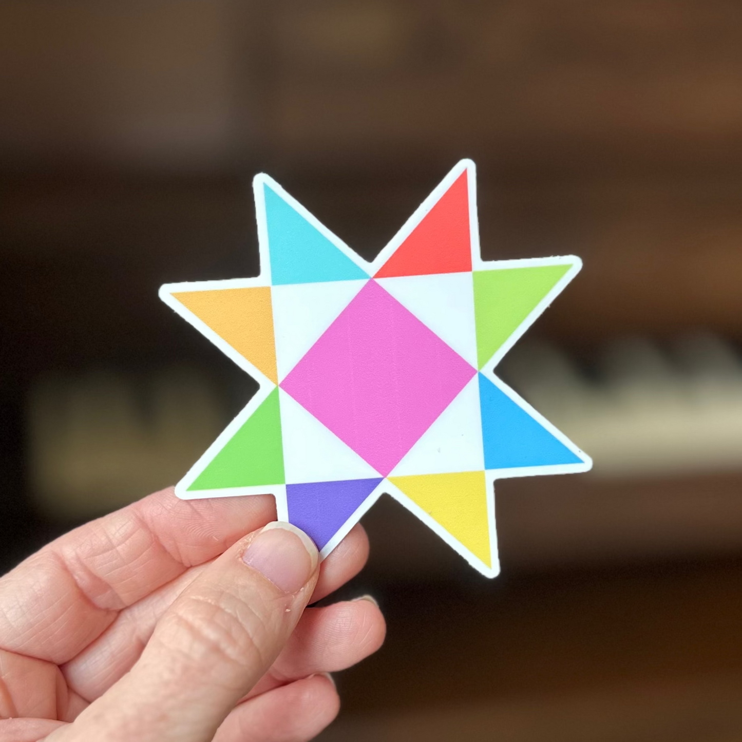 Quilter's Starburst Sticker