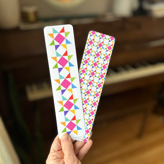 Quilter's Starburst Double-Sided Laminated Bookmark