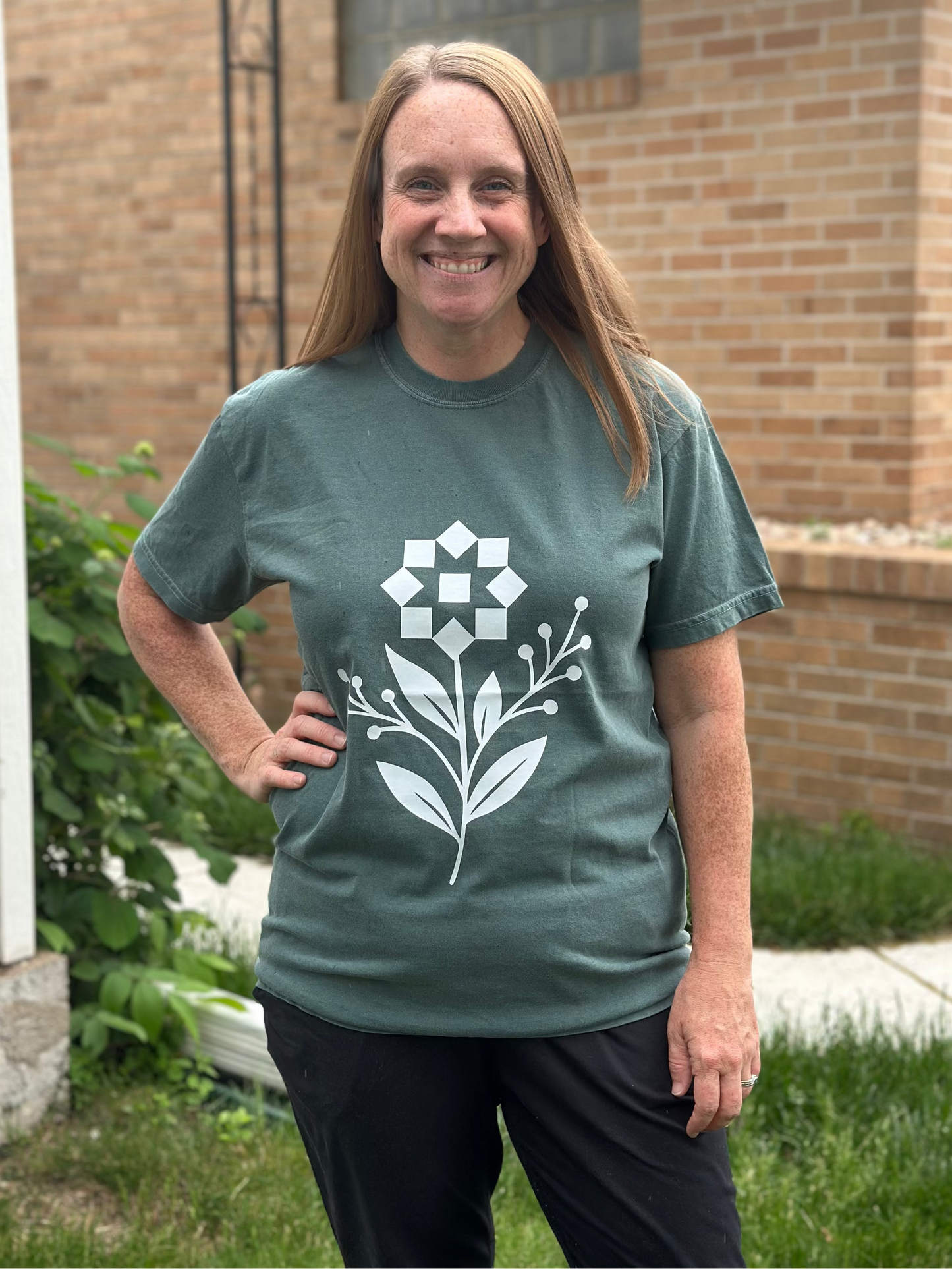 Quilt Block Flower Quilter T-Shirt