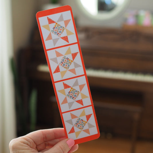 Happy Mail Quilt Laminated Bookmark
